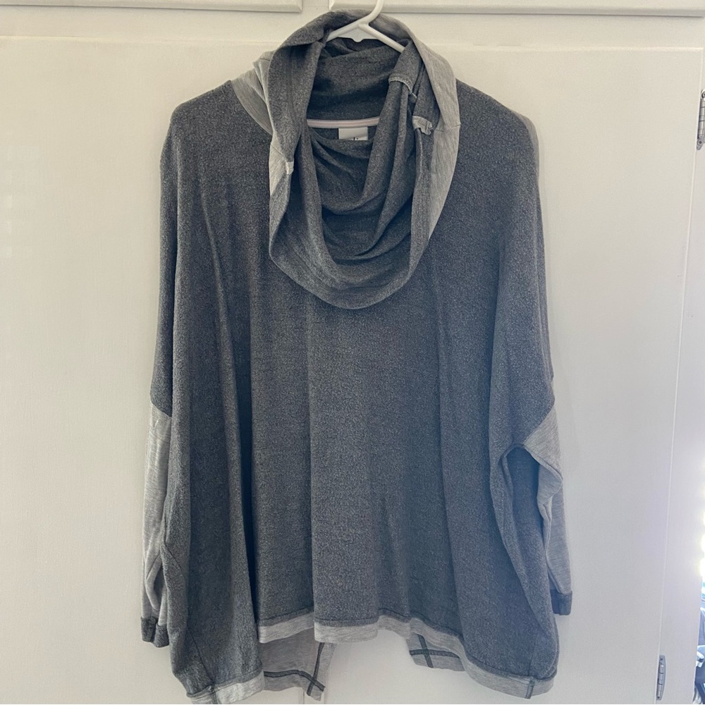 CAbi Heather Gray Knit Top